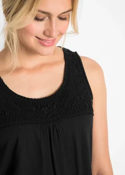 Top coton à dentelle