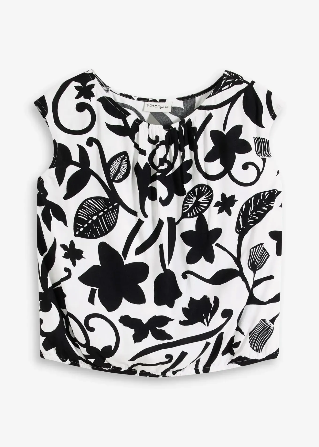 Top court sans manches en viscose fluide