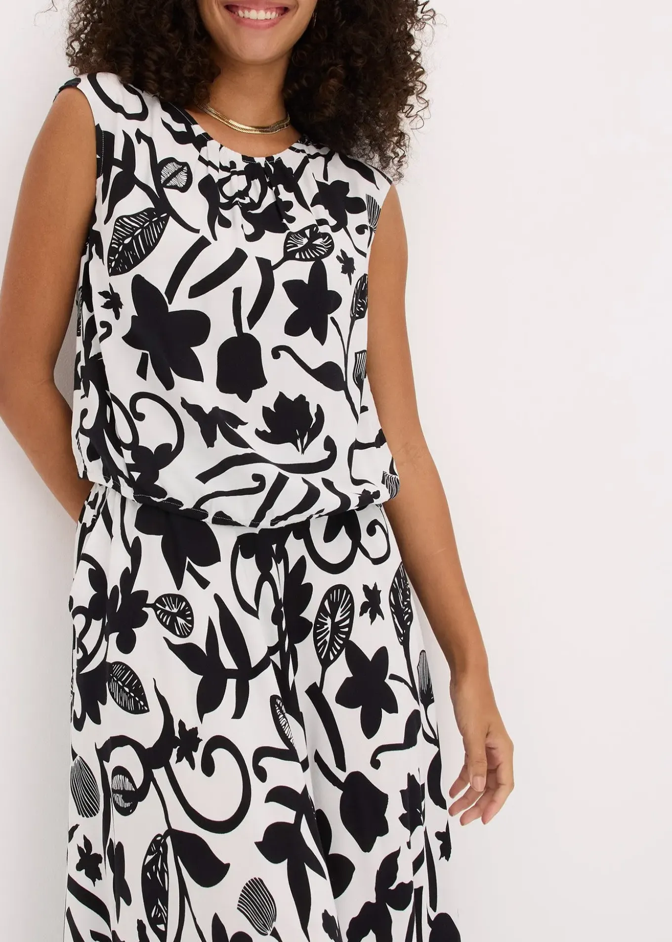 Top court sans manches en viscose fluide