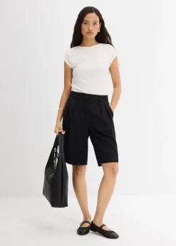 Top côtelé doux en modal mélangé