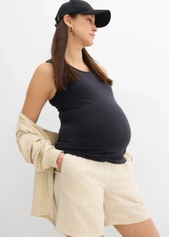 Top de grossesse et d’allaitement en coton avec soutien-gorge intégré