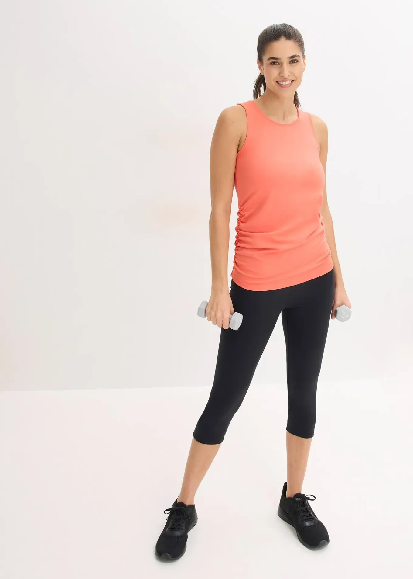 Top de sport à fronces, séchage rapide