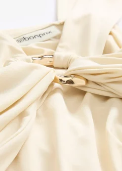 Top dos nu avec boucle en métal martelé