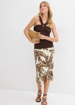 Top dos nu avec boucle en métal martelé