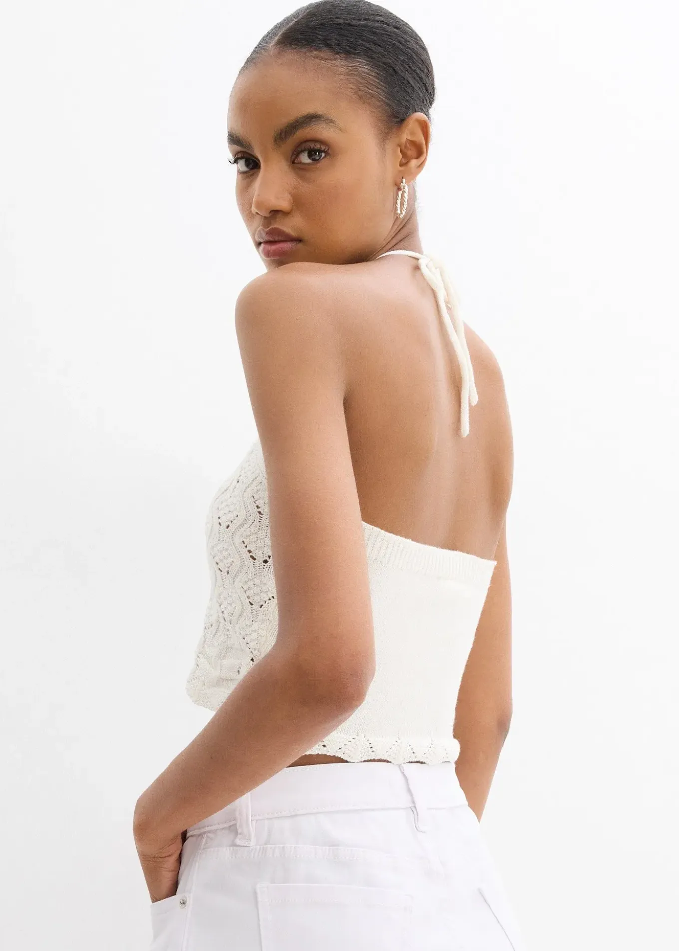 Top dos nu en maille