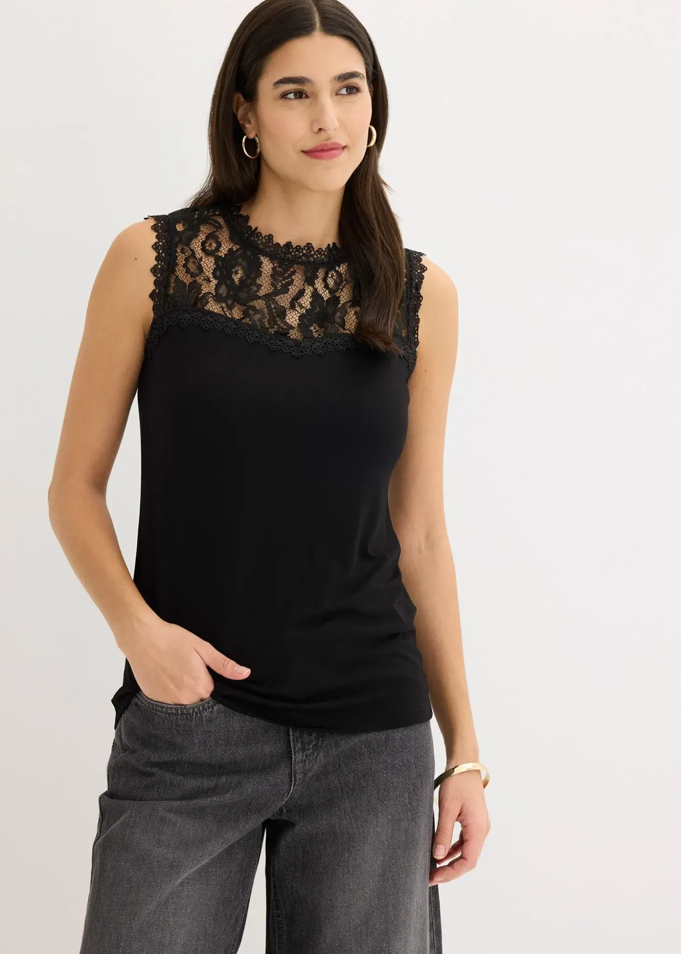 Top doux en viscose extensible