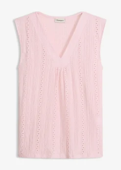 Top en broderie anglaise