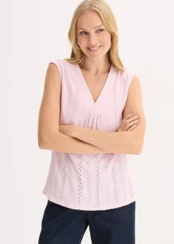 Top en broderie anglaise
