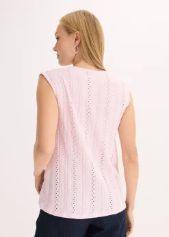 Top en broderie anglaise
