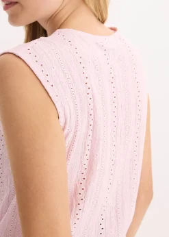 Top en broderie anglaise