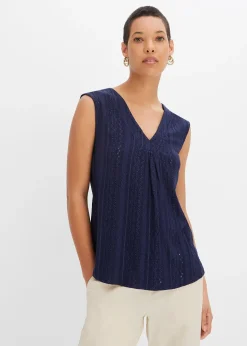 Top en broderie anglaise