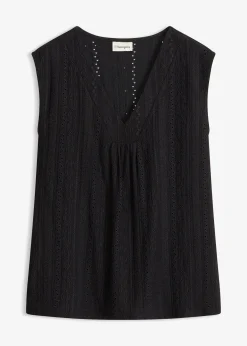 Top en broderie anglaise