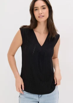 Top en broderie anglaise