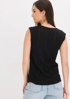 Top en broderie anglaise