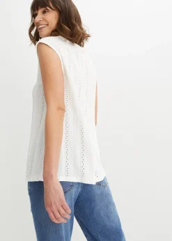 Top en broderie anglaise