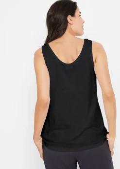 Top en coton à détails nœuds