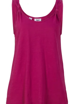 Top en coton à détails nœuds