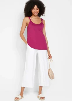 Top en coton à détails nœuds