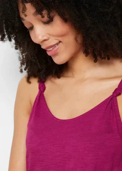 Top en coton à détails nœuds