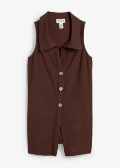 Top en crêpe texturé