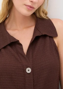 Top en crêpe texturé