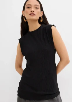 Top en crépon texturé