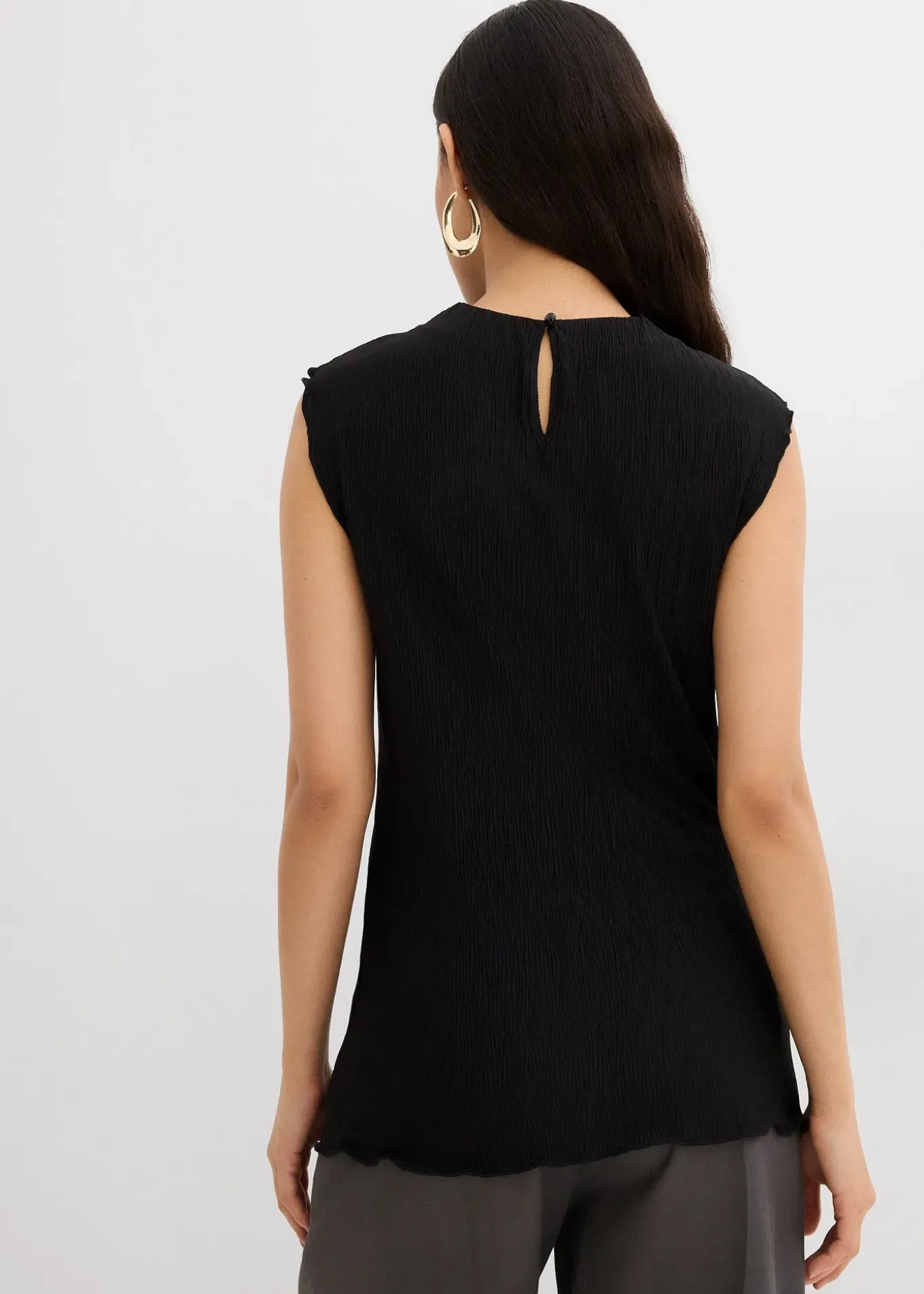 Top en crépon texturé