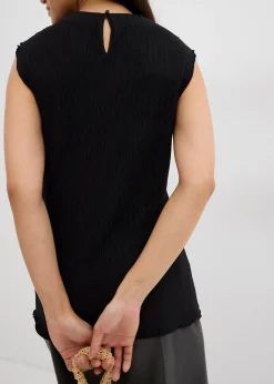 Top en crépon texturé