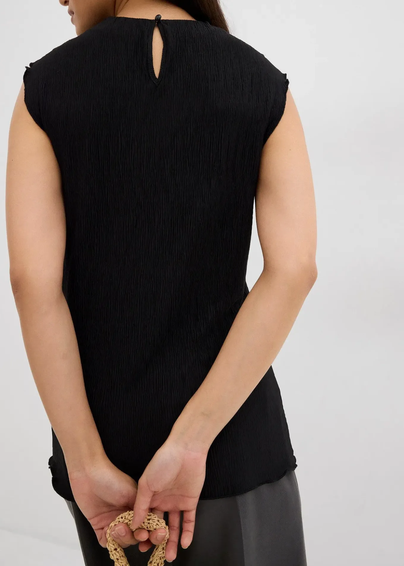 Top en crépon texturé