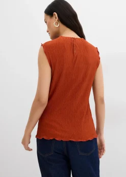 Top en crépon texturé