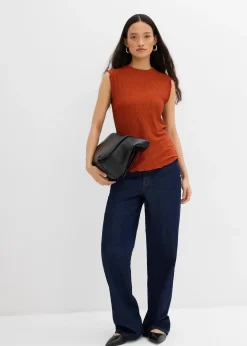 Top en crépon texturé