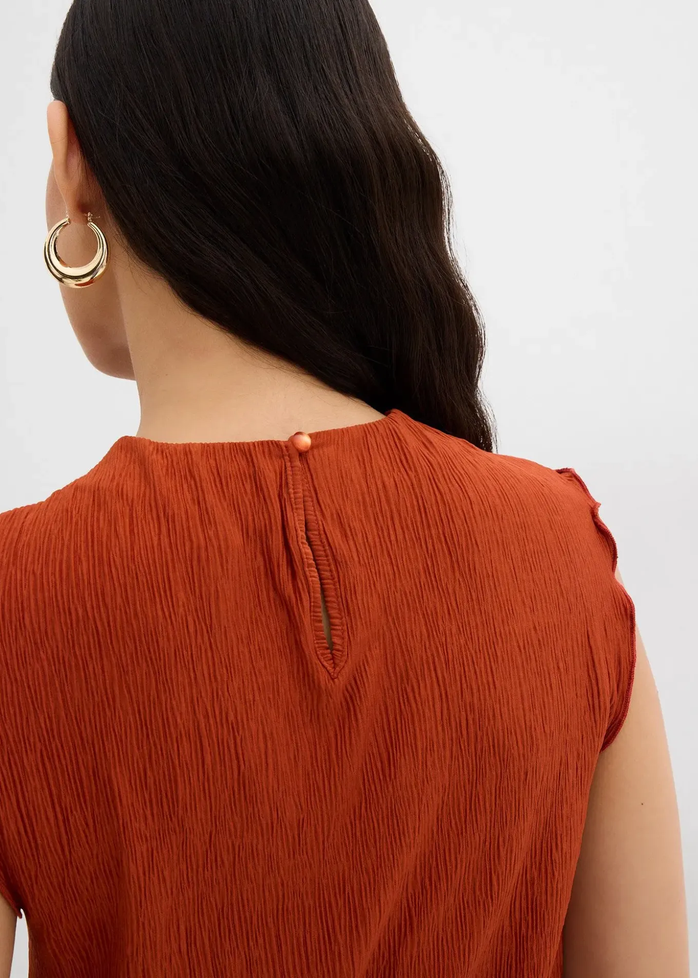 Top en crépon texturé