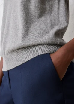 Top en fine maille avec soie et col polo