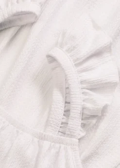 Top en jersey crêpe à bretelles volantées