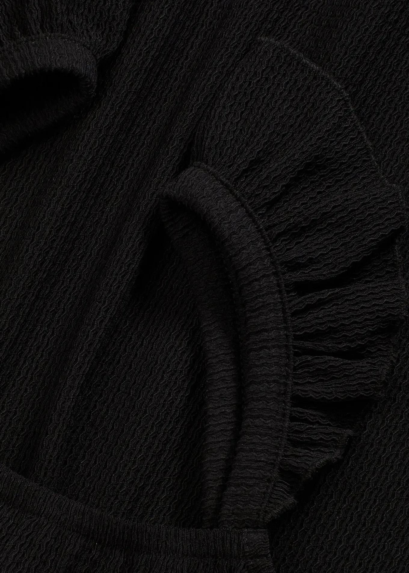 Top en jersey crêpe à bretelles volantées