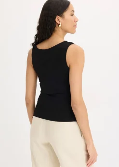 Top en jersey twisté