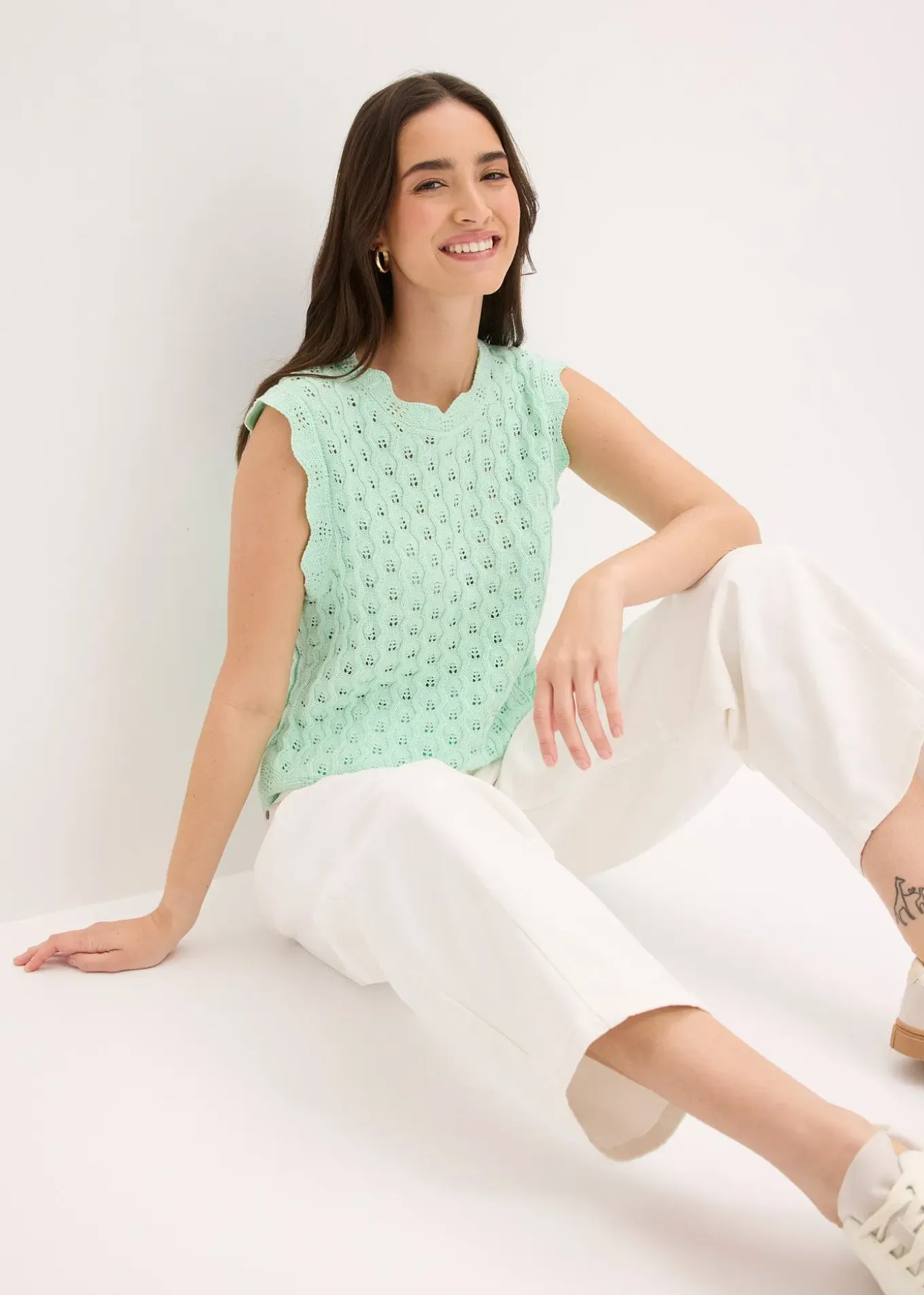 Top en maille 100% coton