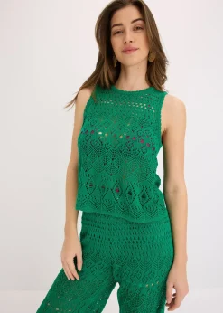 Top en maille ajourée