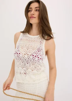 Top en maille ajourée