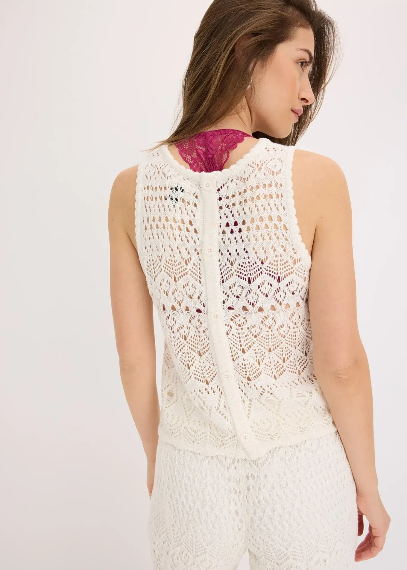 Top en maille ajourée