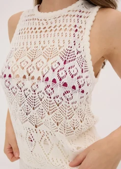 Top en maille ajourée