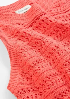 Top en maille ajourée avec lin