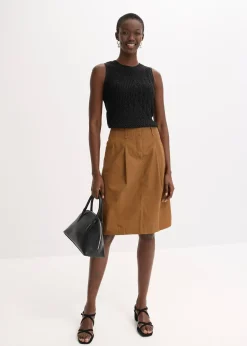 Top en maille ajourée avec fibres métallisées