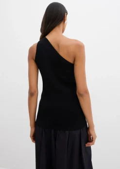 Top en maille asymétrique en viscose mélangée