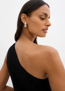 Top en maille asymétrique en viscose mélangée