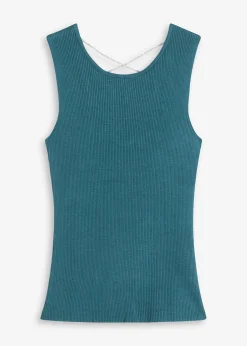 Top en maille avec un lien brillant