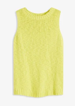 Top en maille coton texturée