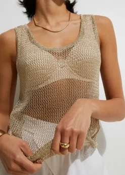 Top en maille de viscose mélangée