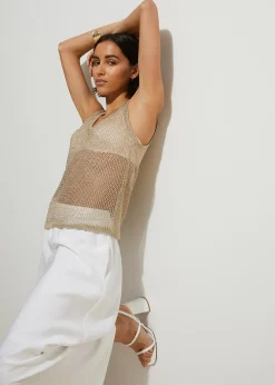 Top en maille de viscose mélangée