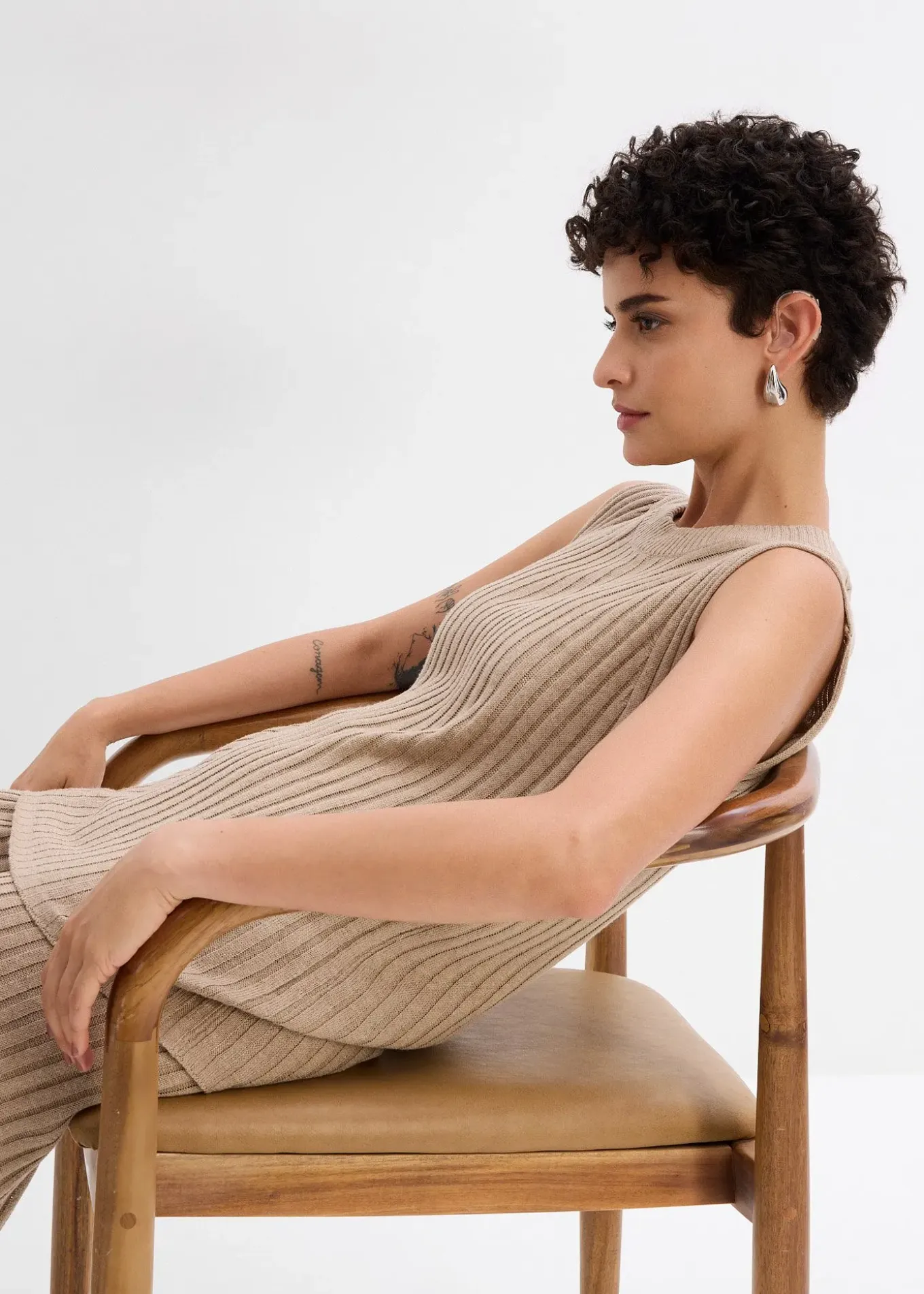 Top en maille de viscose mélangée